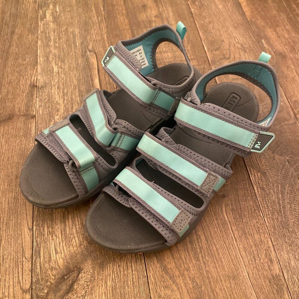 Merrell Hydro Creek Sandals Shoes Kids Youth 6M Gray Water Outdoor EUC